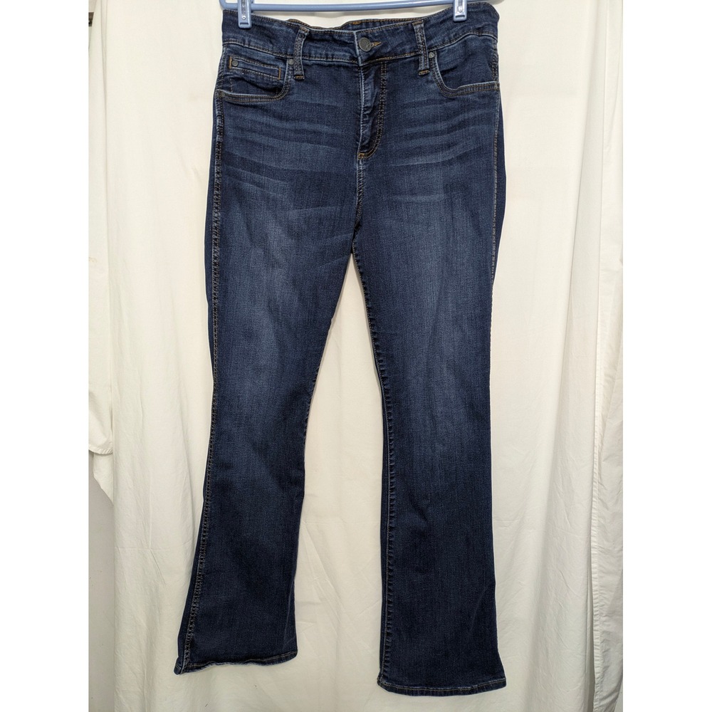KUT from the Kloth Natalie Fab Ab Bootcut Jeans Dark Wash High Rise Size 12